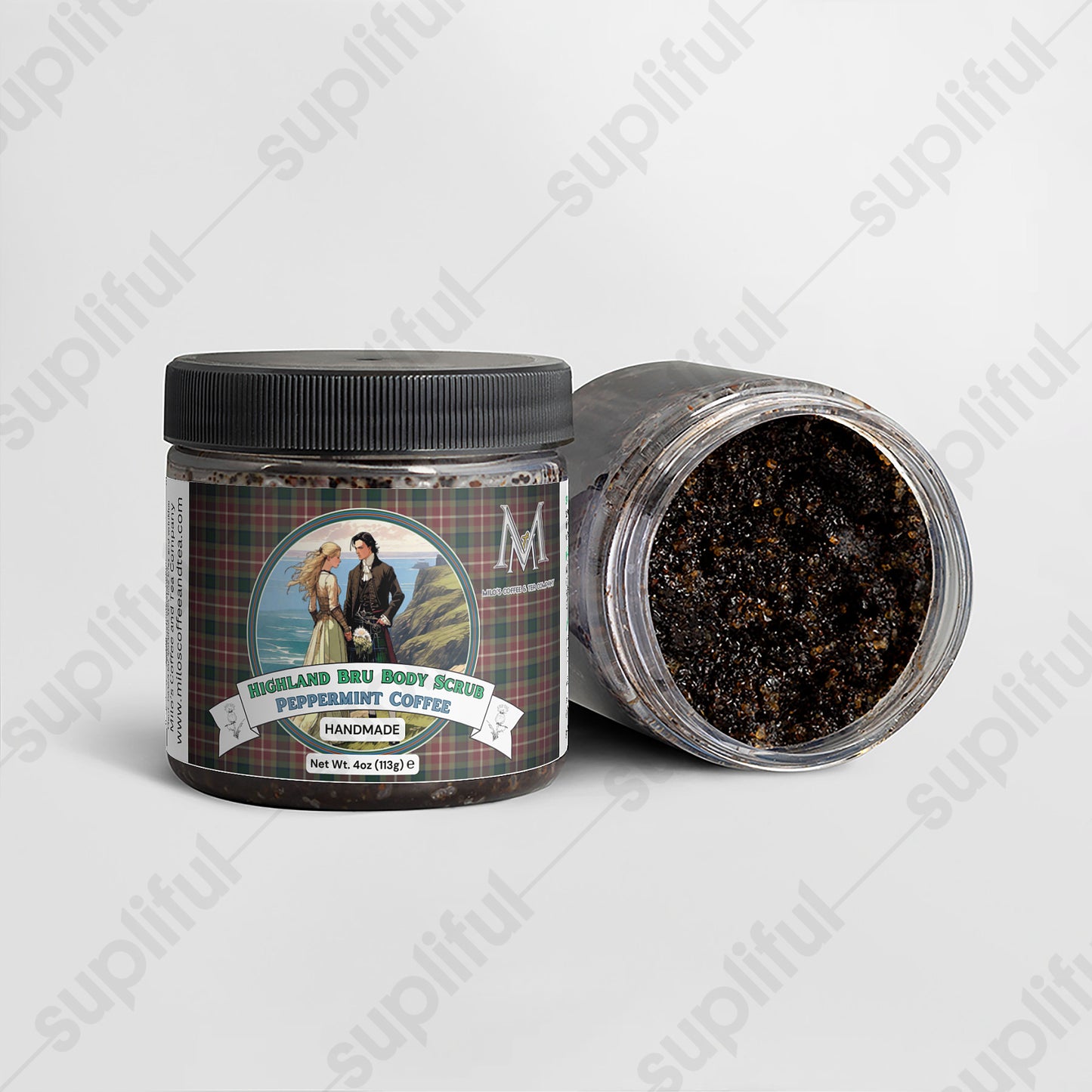Highland Bru Body Scrub Peppermint Coffee - Milo's Coffee and Tea Company
